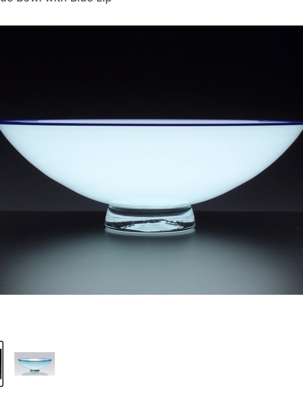 ❤️ Pale Blue Bowl with Blue Lip- Designed by Nicholas Kekic